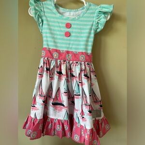 Eleanor Rose Sailboat Dress Size 2